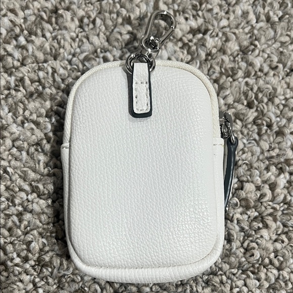 Karl Lagerfeld White Leather Coin Mini Purse Pouch - Picture 3 of 3